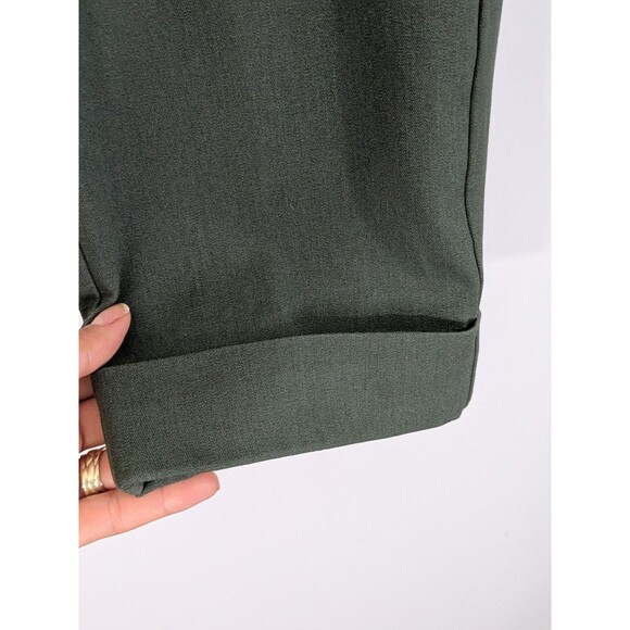 J Jill Premium Bi-Stretch Pants Womens Size 16P Ankle Pull On Green Rolled Hem - Picture 5 of 8